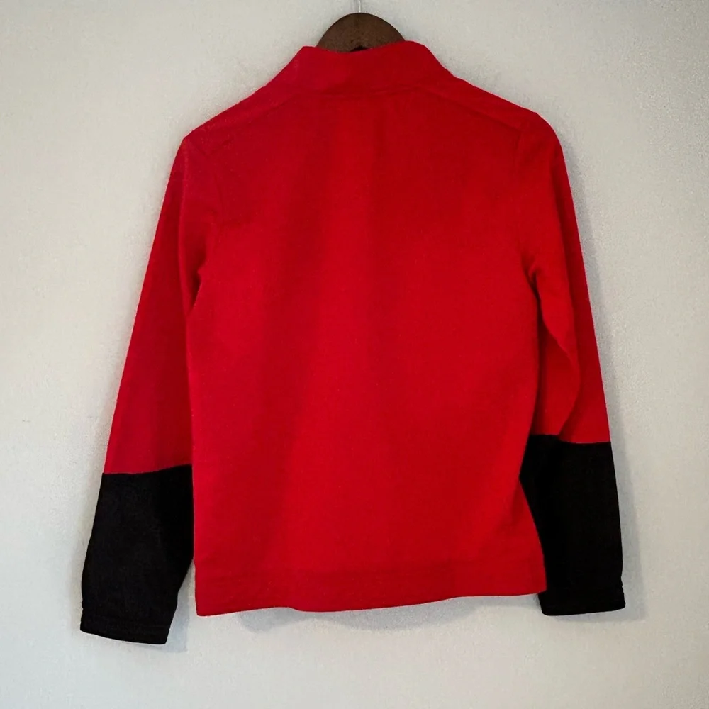 NWT Athletic Works Boys XL (14-16) Red with Black & gray stripes zip sweatshirt